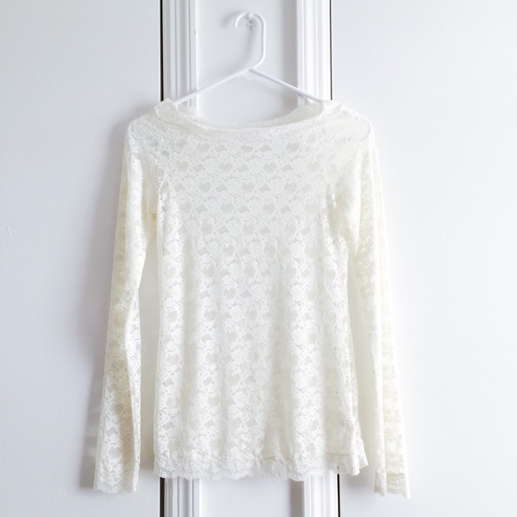 Free People Tops - Free People All Over Lace Long Sleeve Top